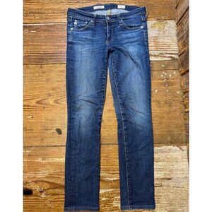 AG The Stilt Cigarette Leg Jeans 26R Dark Wash Stretch